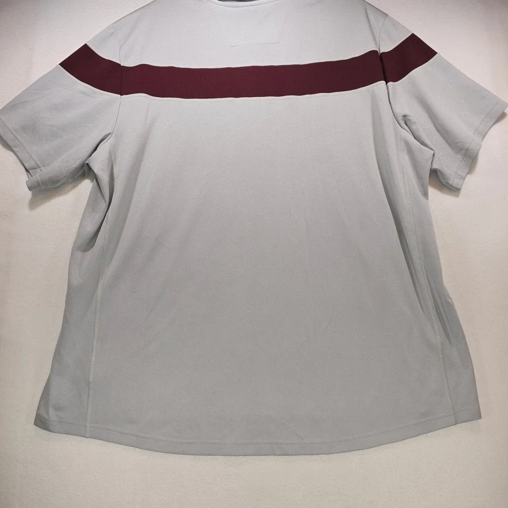 Adidas Mississippi State Bulldogs Climalite Polo Shirt Mens 3XL Gray Maroon